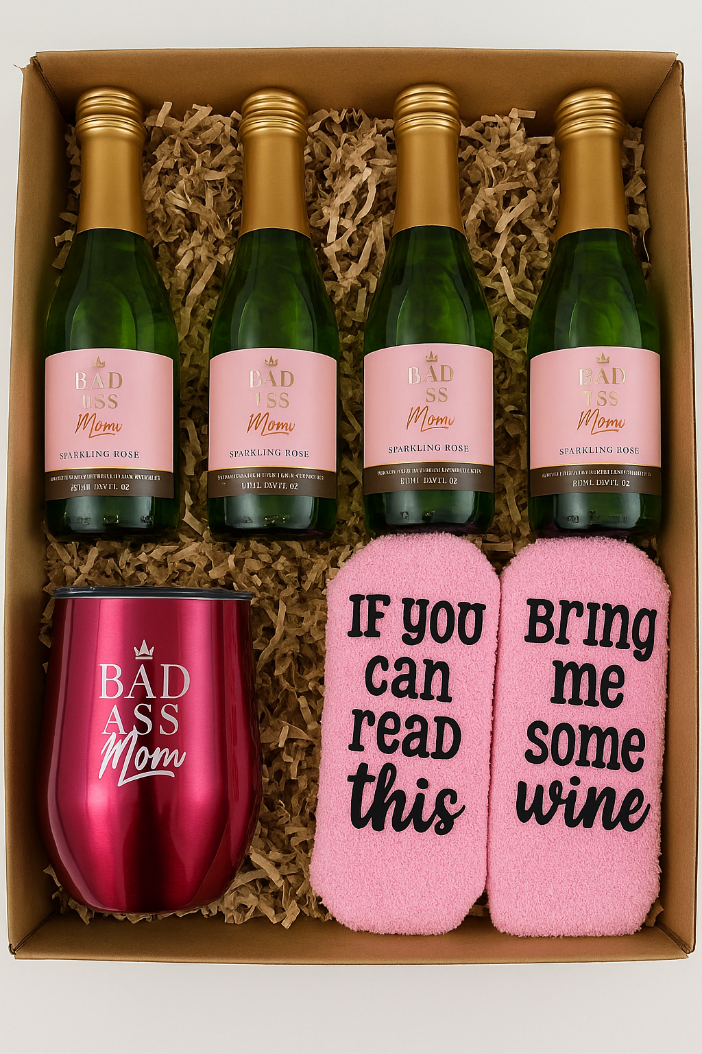 The Ultimate Mom Gift Box – Sparkling Rosé, Tumbler & Cozy Socks
